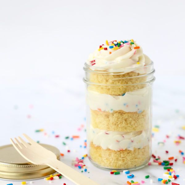 Vainilla funfetti Cake Jar